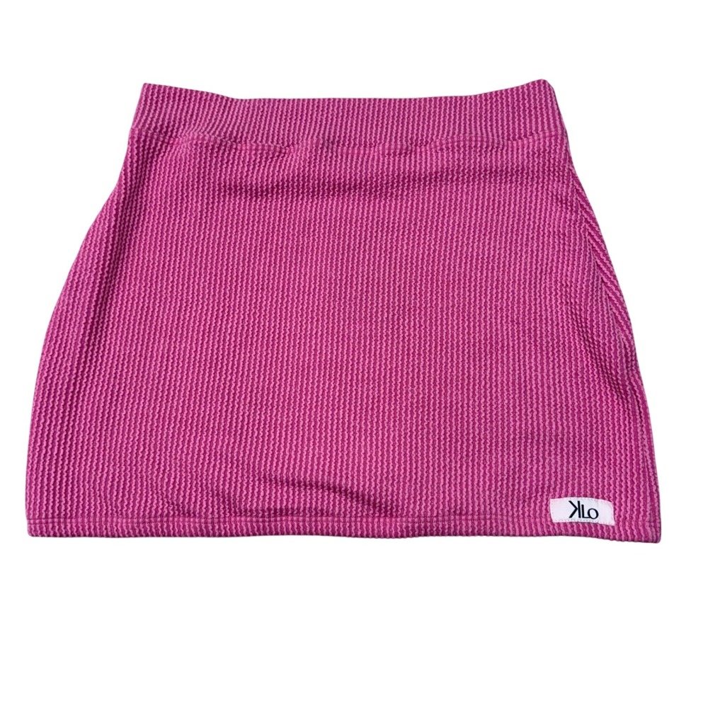 K.Lorayne Apparel KLO Pink Textured Ribbed Mini Skirt XXL NWT